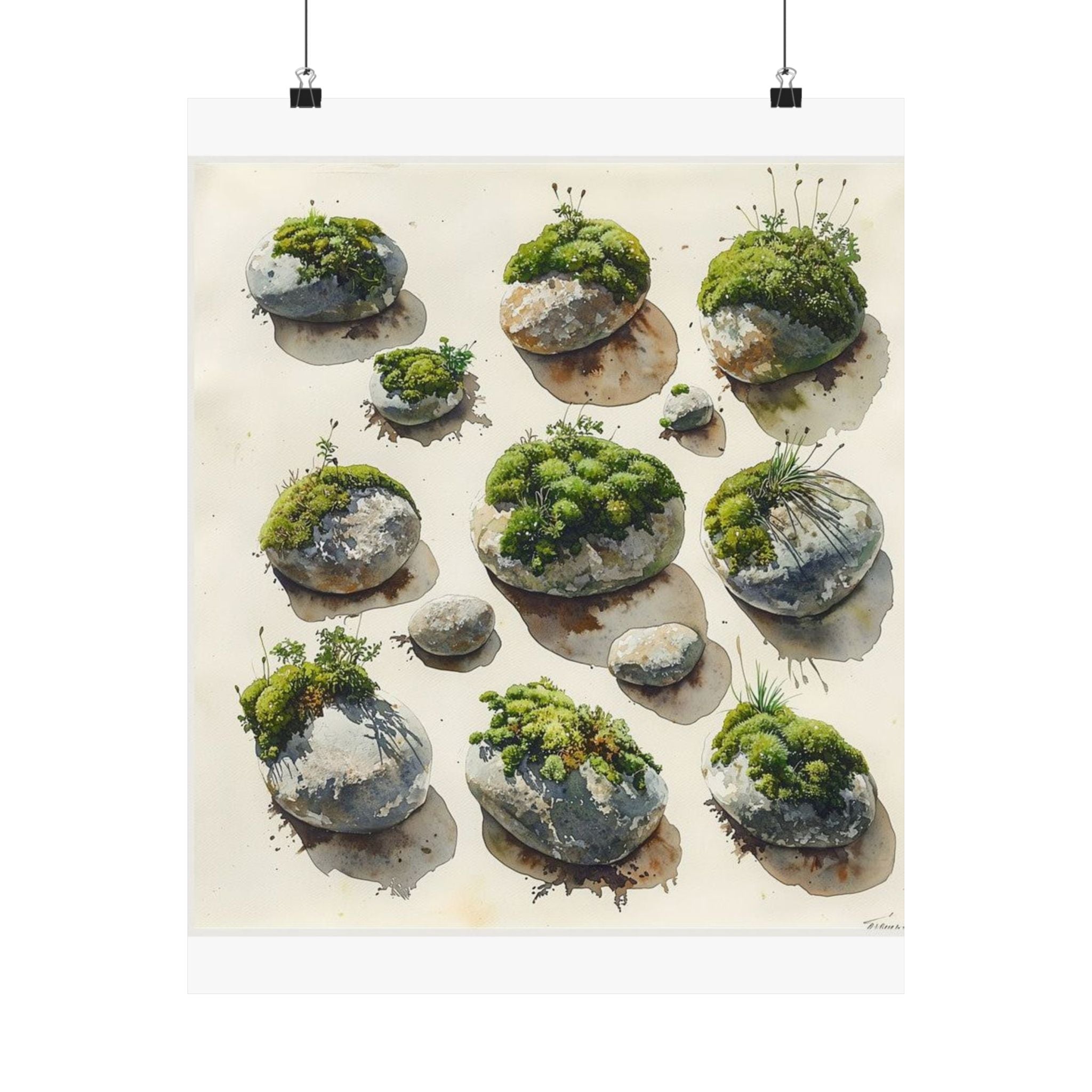 Moss River Stones Art Print — Wilderkind by Canvas & Click (view 2)