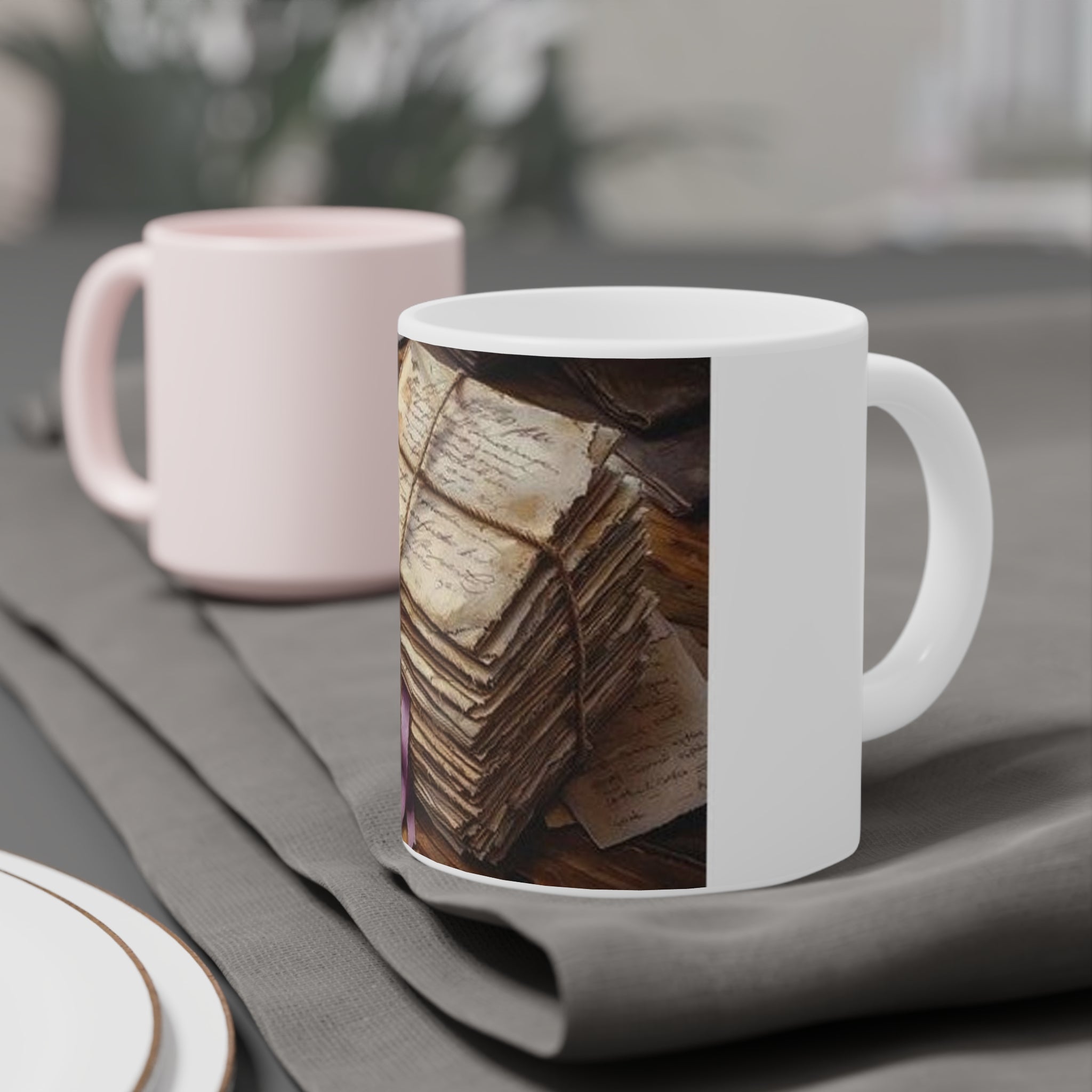 Twine-Bound Letters Mug, Poetcore by Canvas & Click (view 12)