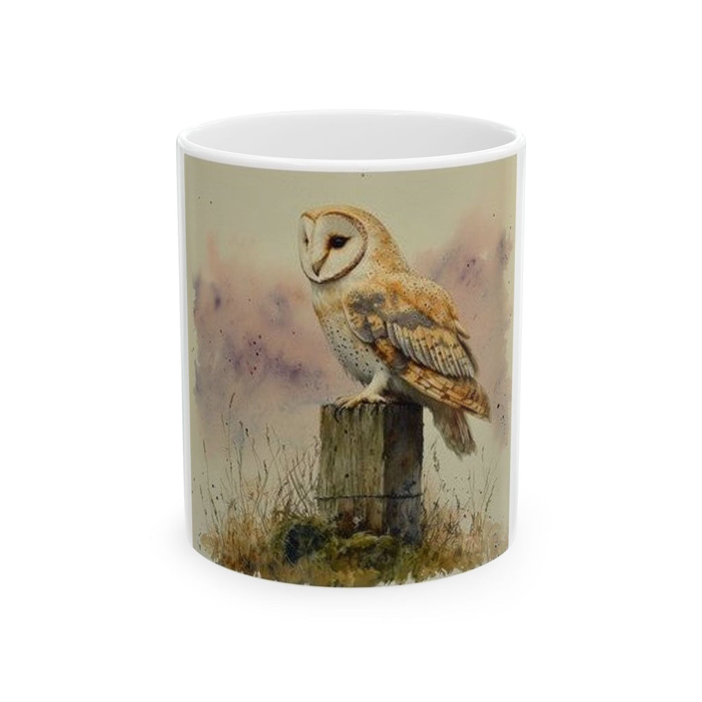 Barn Owl Twilight Mug - Watercolor Nature Art by Wilderkind
