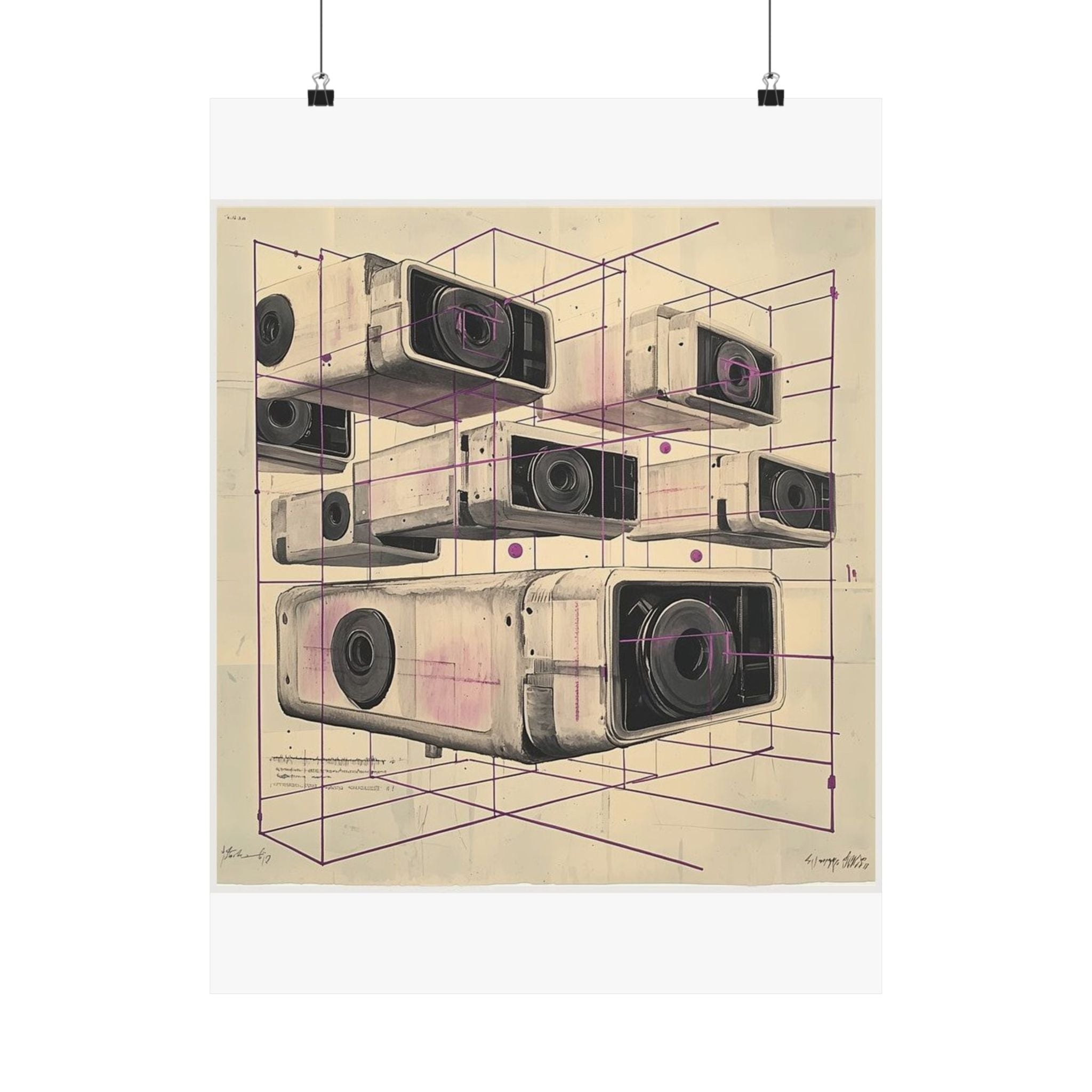 Cassette Grid Architecture Art Print — Histotechnology by Canvas & Click (view 3)