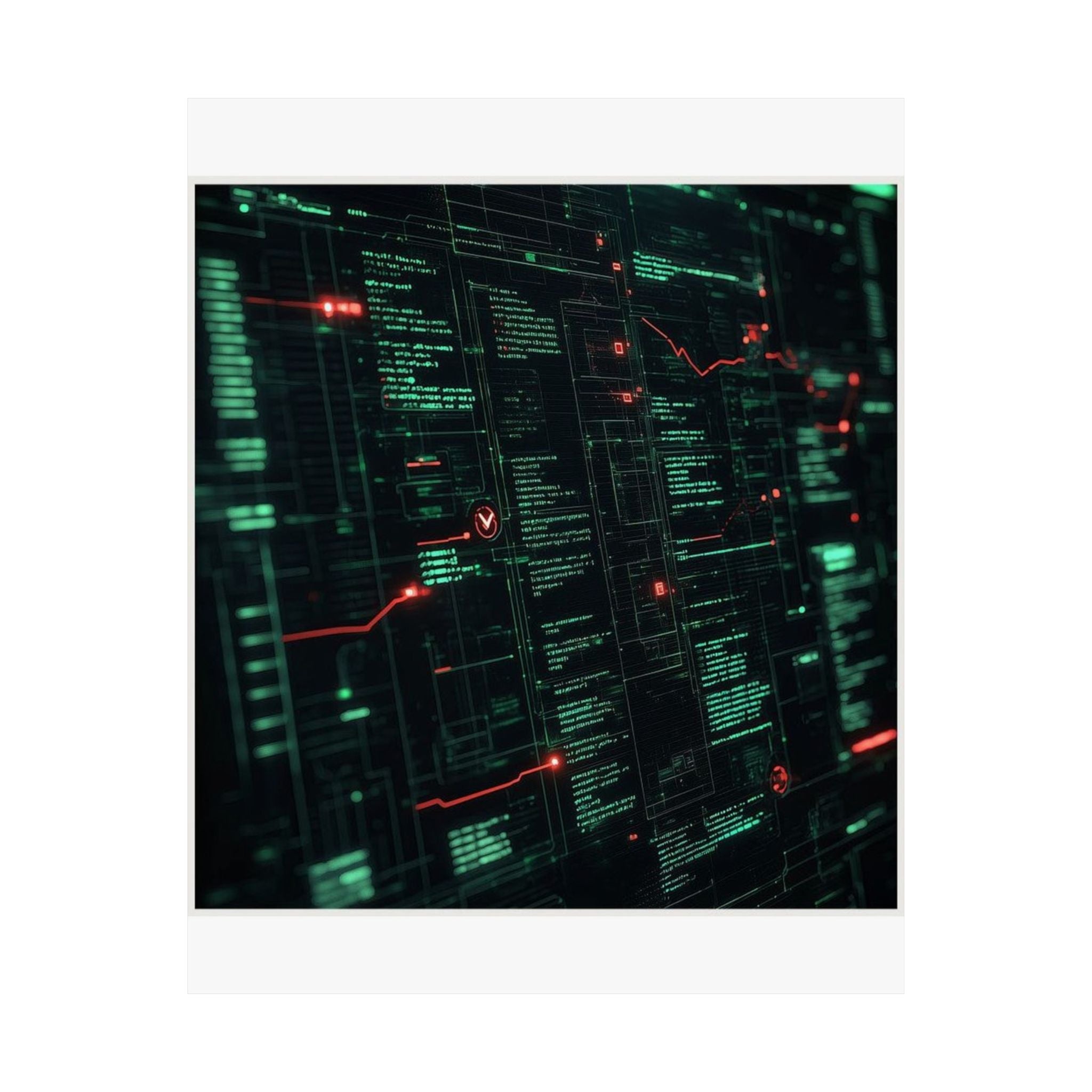 Git Blame Timeline Art Print — SRE & DevOps by Canvas & Click (view 7)