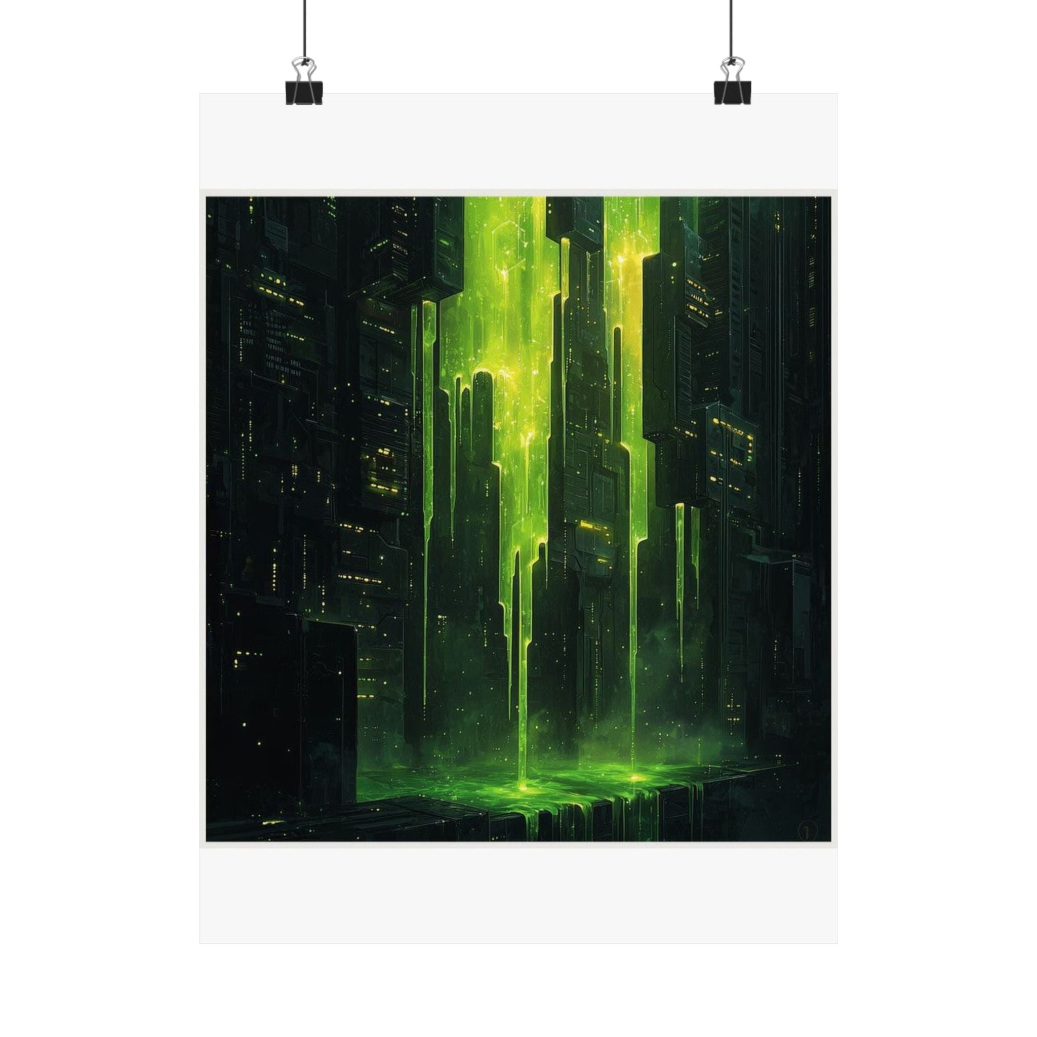 Memory Leak Cascade Art Print — SRE & DevOps by Canvas & Click