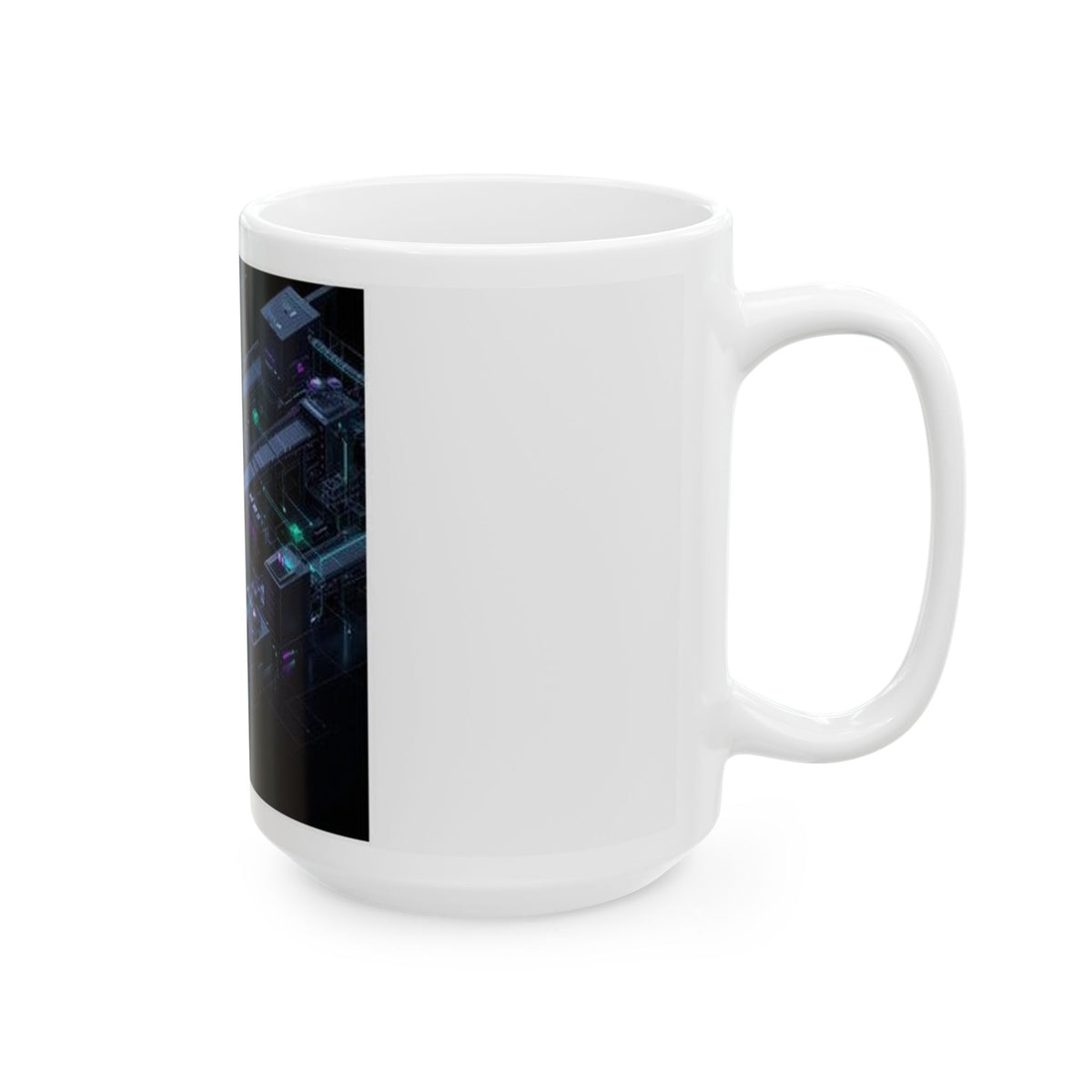 CI/CD Assembly Line Mug - Dark Mode Tech Art | SRE Gift