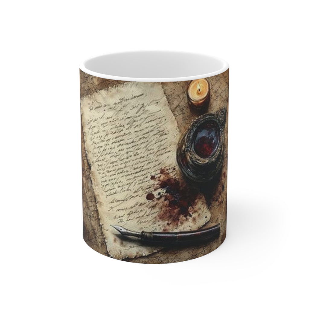 Spilled Inkwell Romance Mug, Poetcore by Canvas & Click