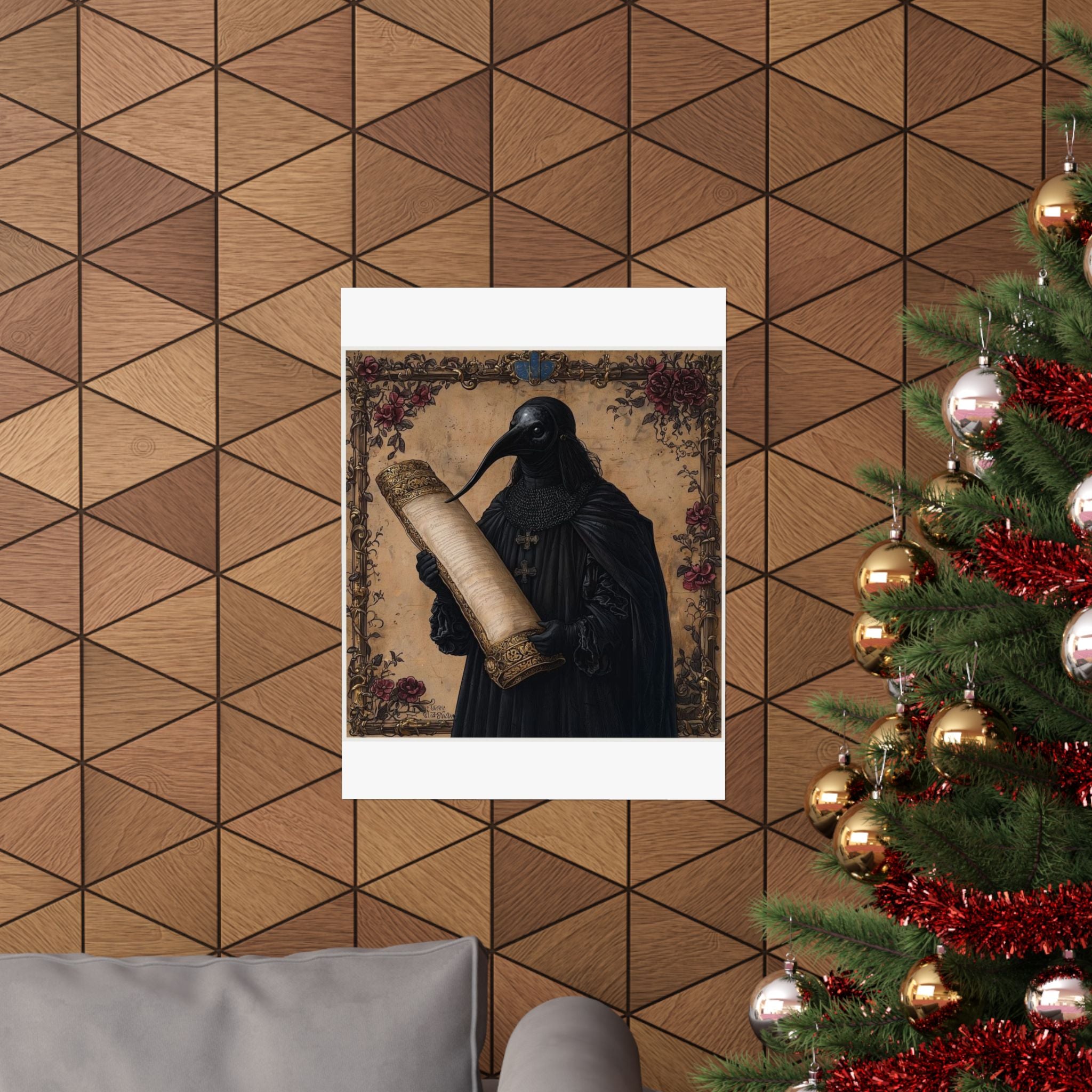 Plague Doctor Motivational Art Print — Castle Culture by Canvas & Click (view 12)