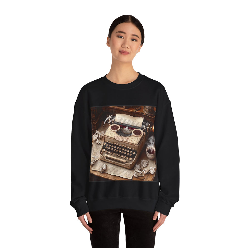 Vintage Typewriter Poetry Sweatshirt — Poetcore by Canvas & Click (view 4)
