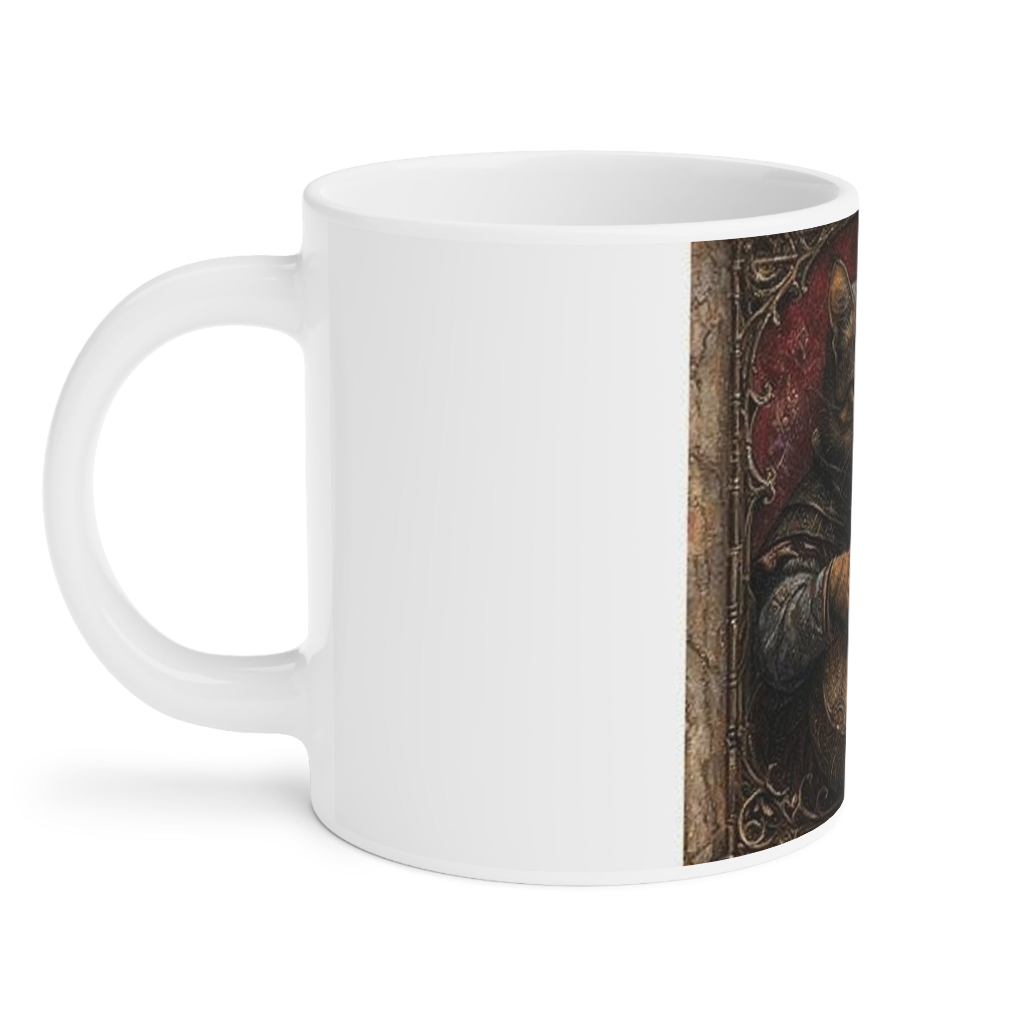 Medieval Manuscript Cat Lute Mug — Castle Culture by Canvas & Click (view 10)