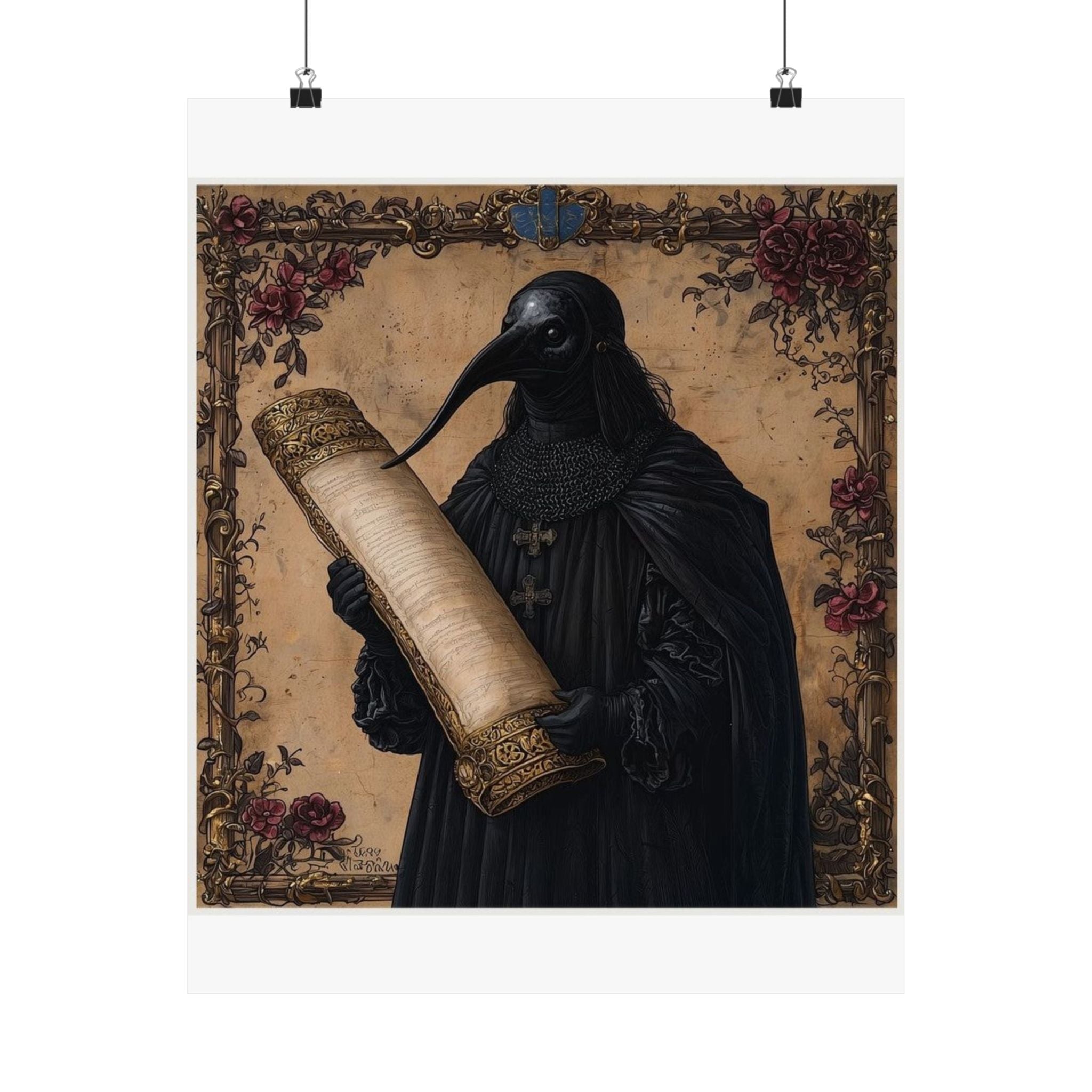 Plague Doctor Motivational Art Print — Castle Culture by Canvas & Click (view 2)