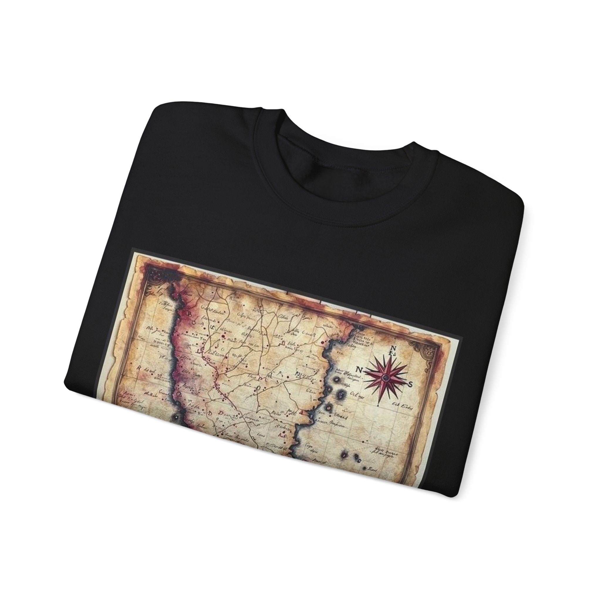 Literary Map Sweatshirt — Poetcore by Canvas & Click (view 3)