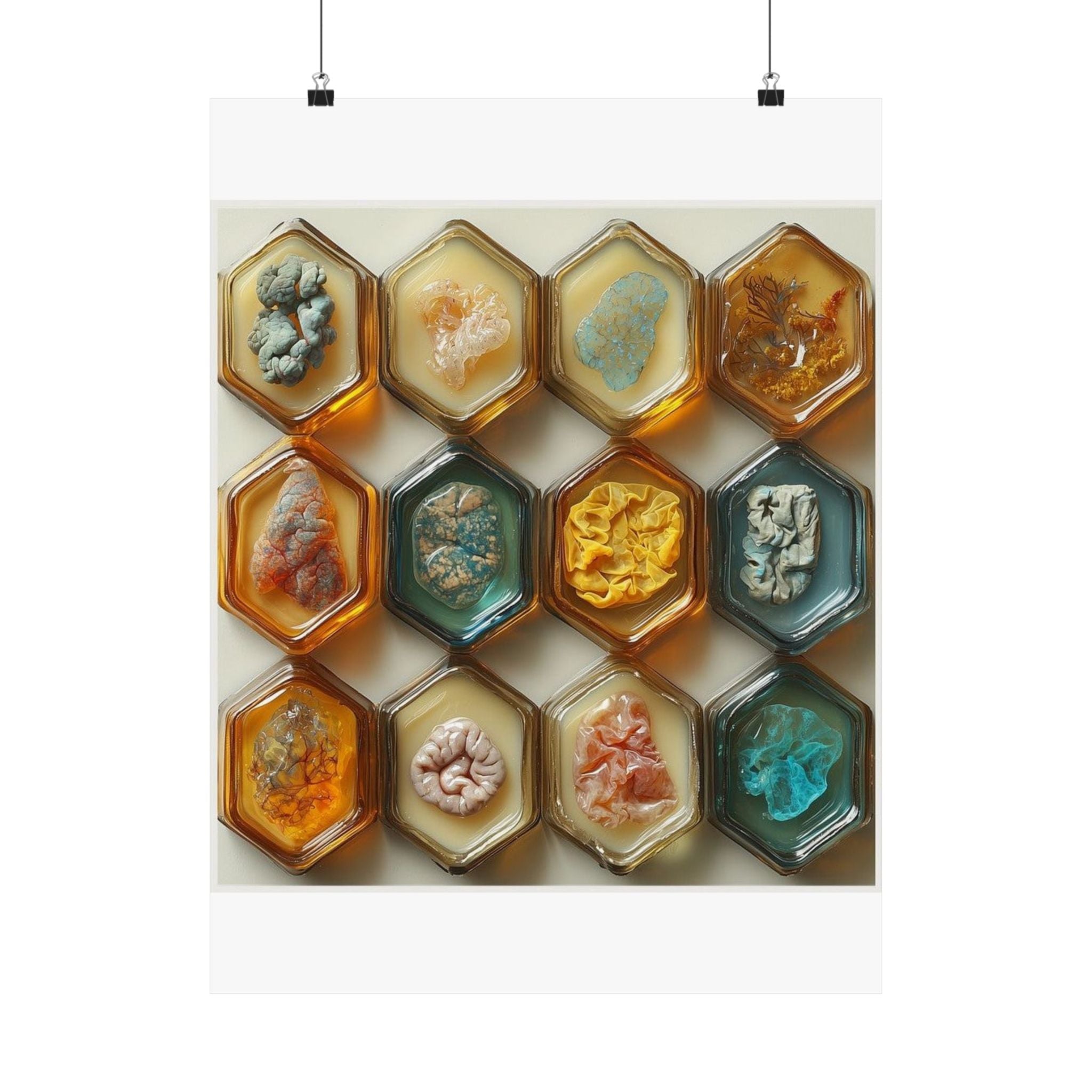 Embedding Mold Honeycomb Art Print — Histotechnology by Canvas & Click (view 3)