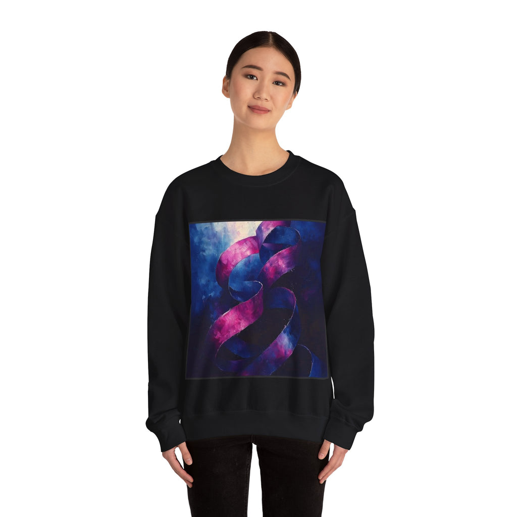 Ribbon Curl Expressionism Sweatshirt — Histotechnology by Canvas & Click (view 4)