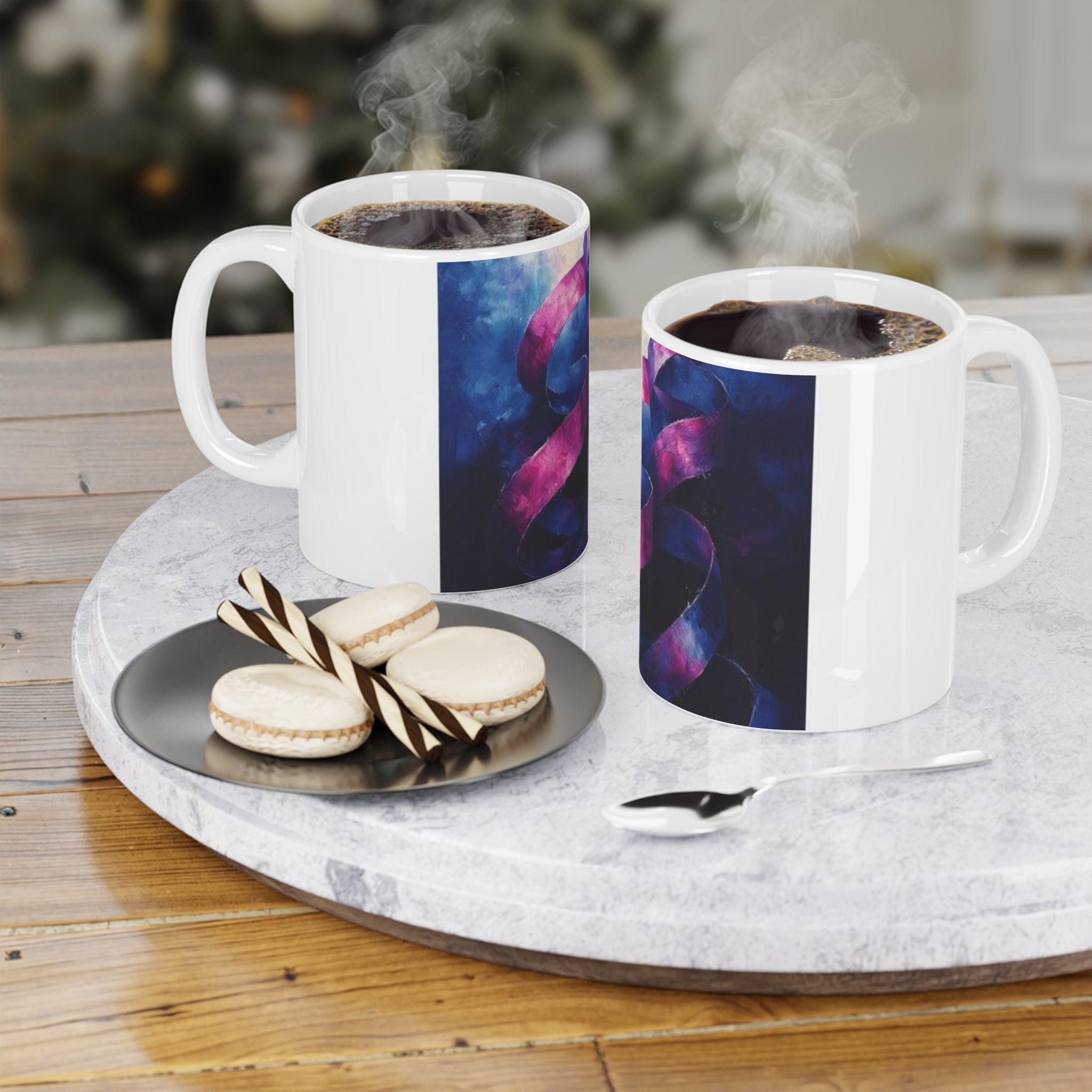 Ribbon Curl Expressionism Mug — Histotechnology by Canvas & Click (view 6)