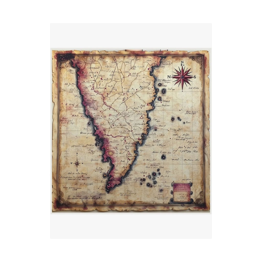 Literary Map Art Print, Poetcore by Canvas & Click (view 10)