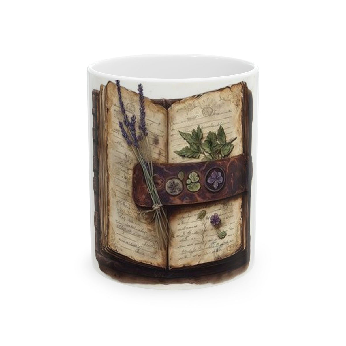 Pressed Flower Journal Mug | Vintage Literary Poetcore Art