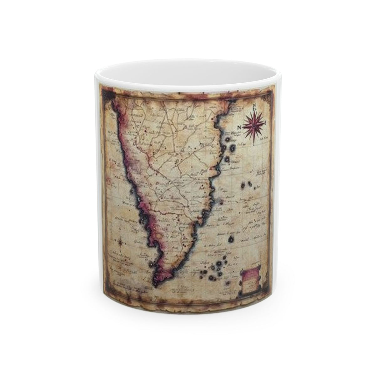 Literary Map Mug - Vintage Cartography Art | Poetcore & Snail Mail