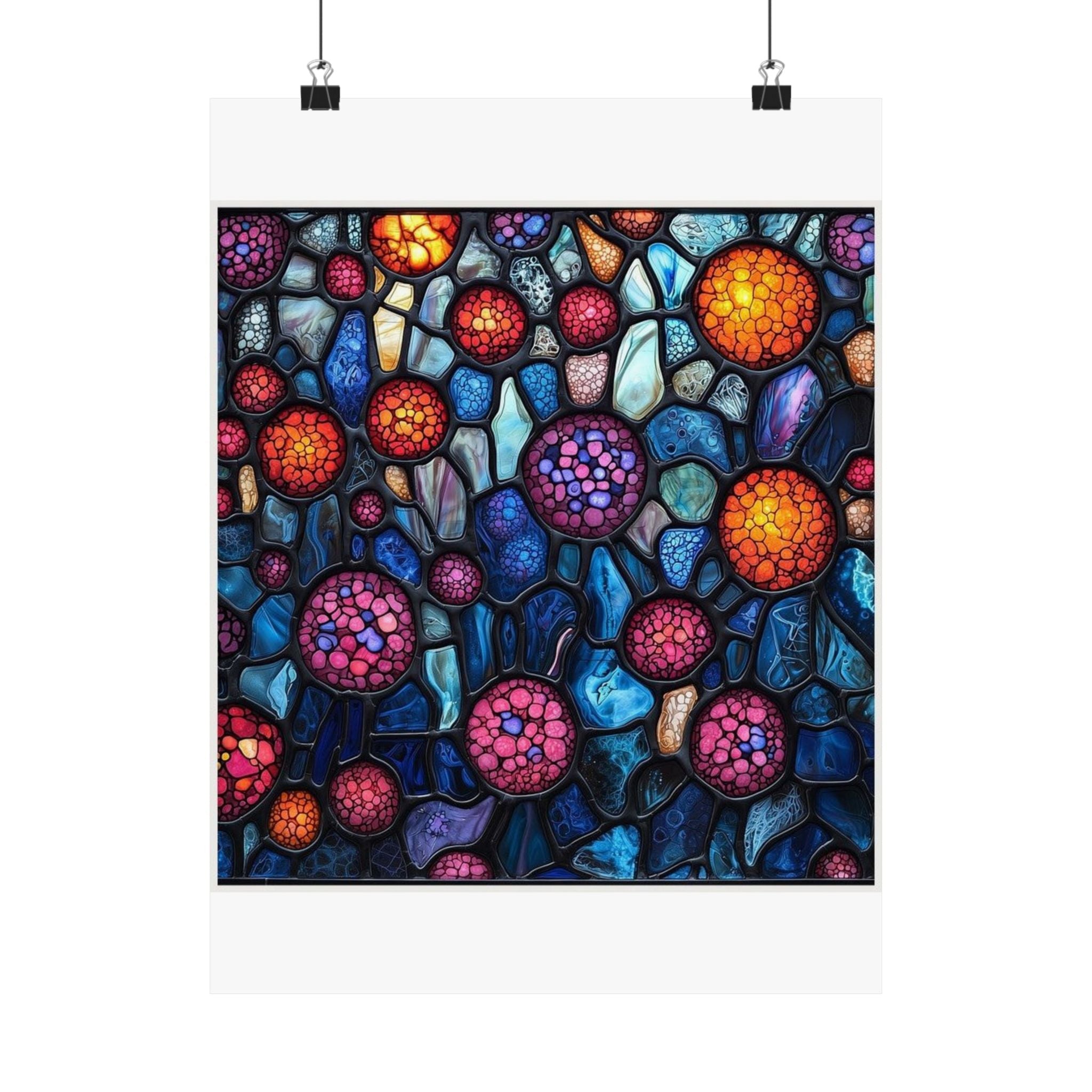Cellular Stained Glass Art Print — Histotechnology by Canvas & Click