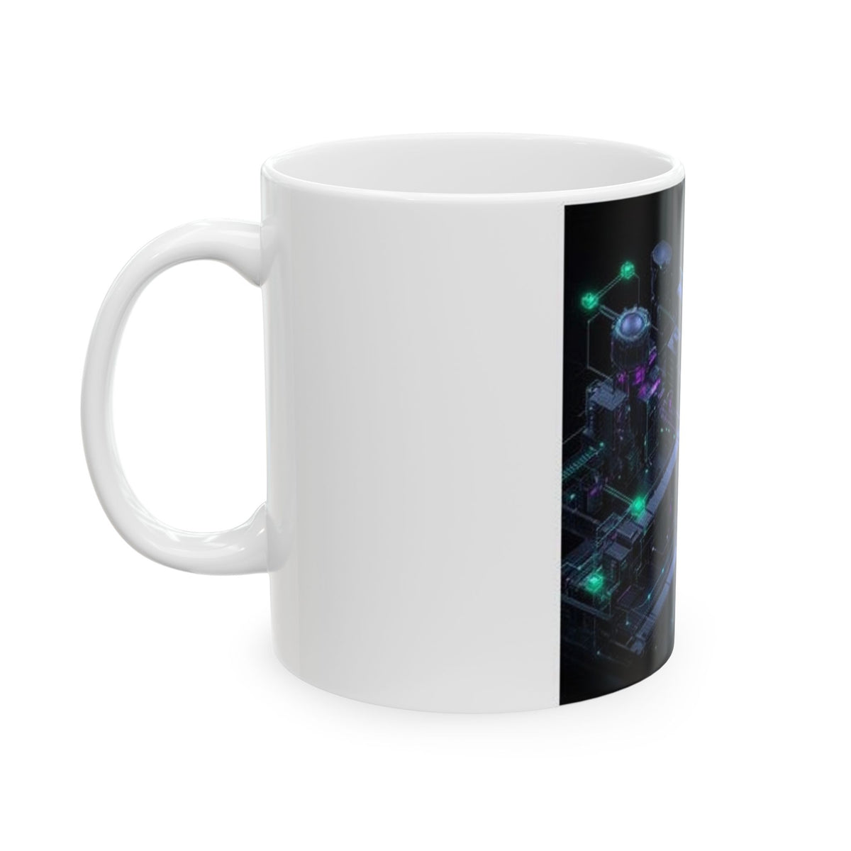 CI/CD Assembly Line Mug - Dark Mode Tech Art | SRE Gift