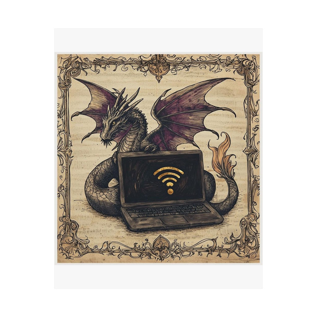 Dragon Laptop Guardian Art Print — Castle Culture by Canvas & Click (view 7)