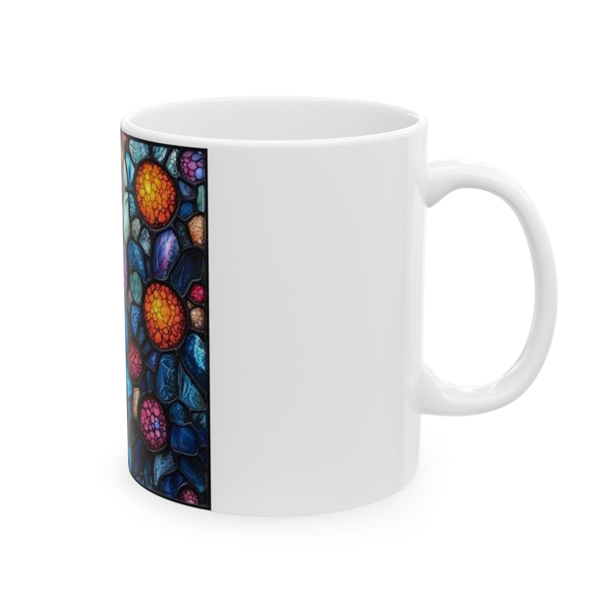 Cellular Stained Glass Mug - Histotech Laboratory Art Coffee Cup