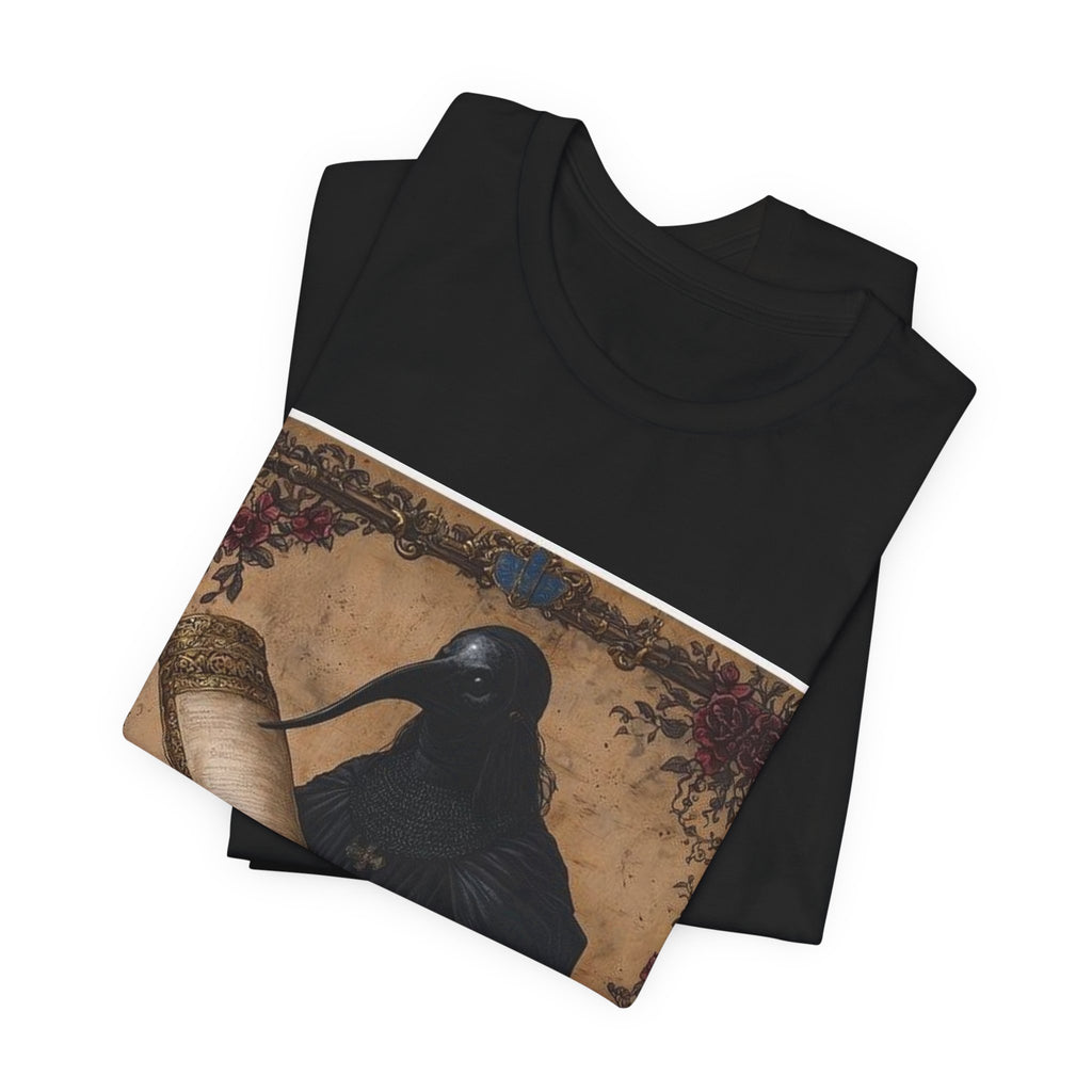 Plague Doctor Motivational T-Shirt — Castle Culture by Canvas & Click (view 3)