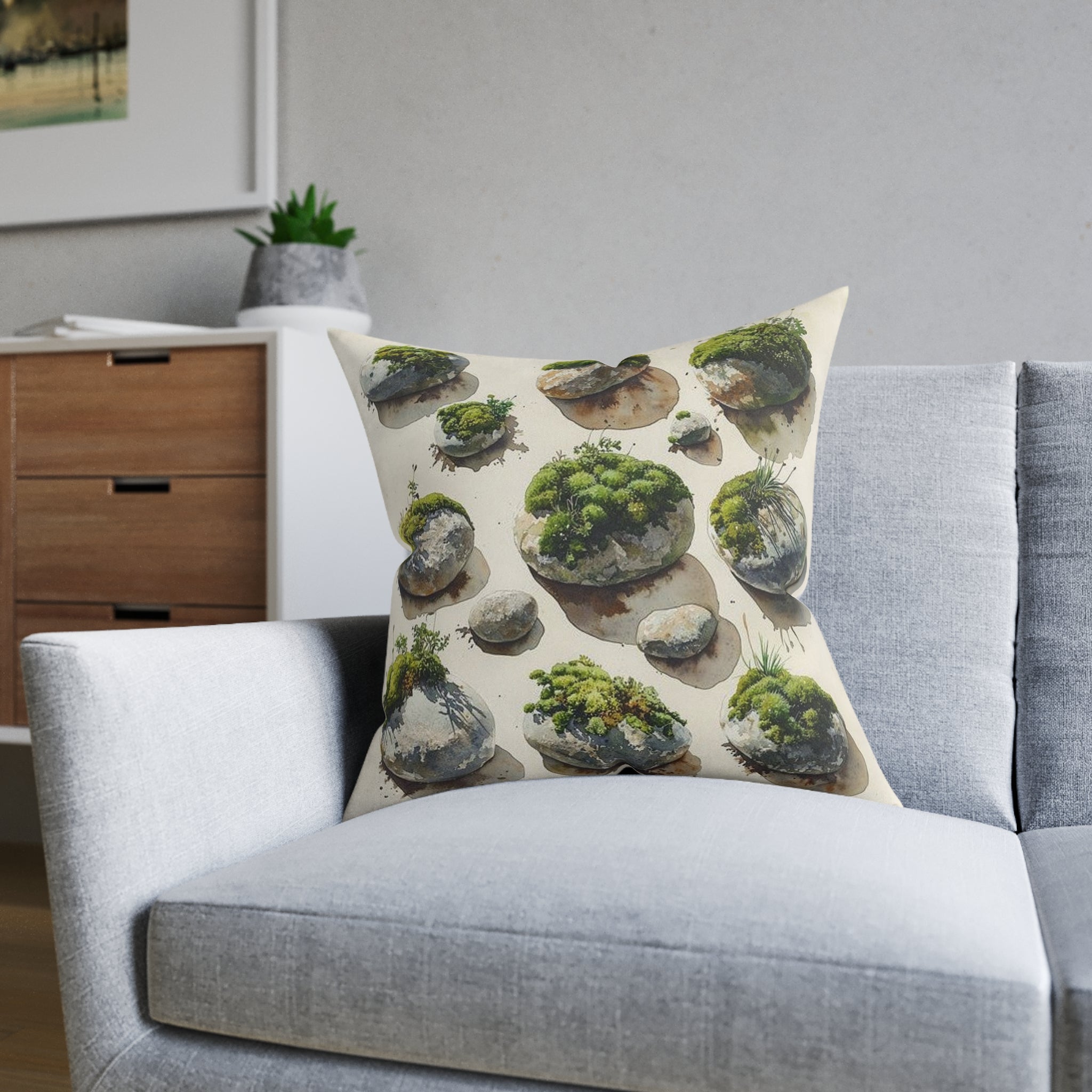 Moss River Stones Throw Pillow — Wilderkind by Canvas & Click (view 5)