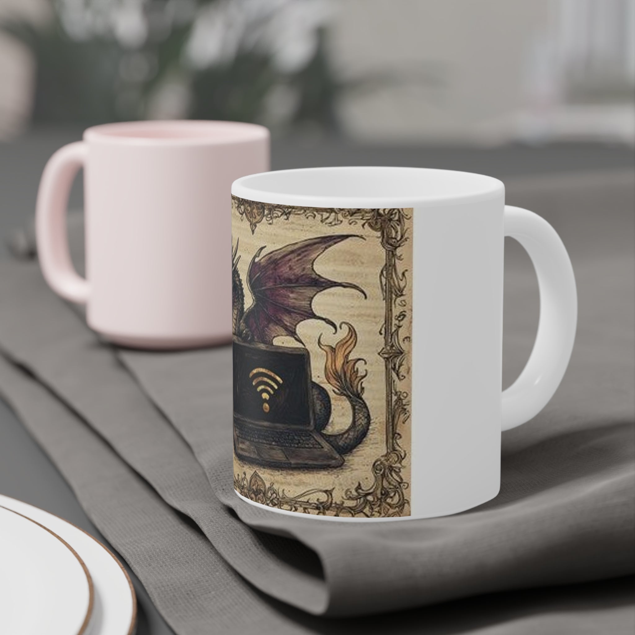 Dragon Laptop Guardian Mug — Castle Culture by Canvas & Click (view 12)