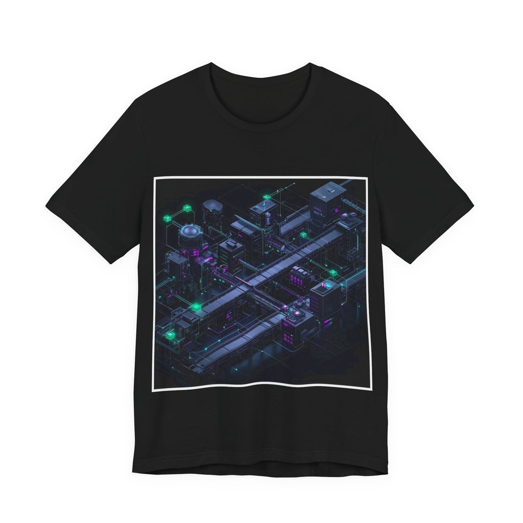 CI/CD Assembly Line T-Shirt — SRE & DevOps by Canvas & Click