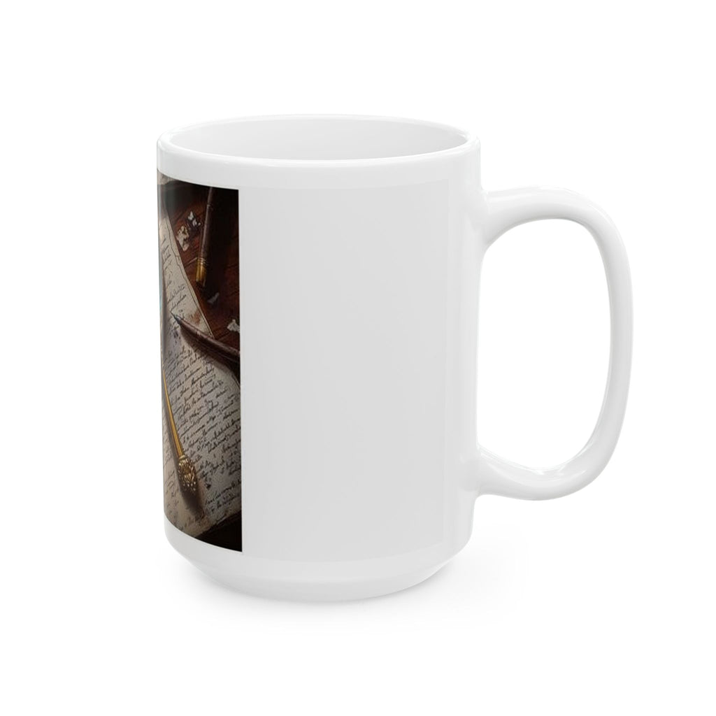 Magnifying Glass Mystery Mug - Literary Investigation Art
