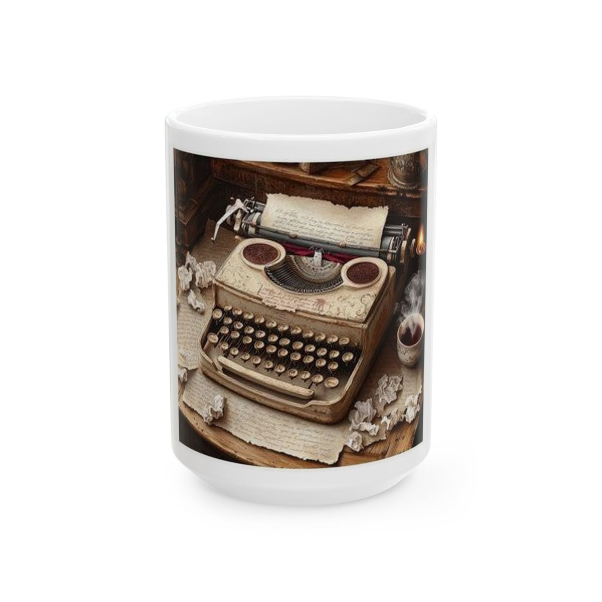Typewriter Poetry Vintage Literary Mug - Dark Academia Poetcore
