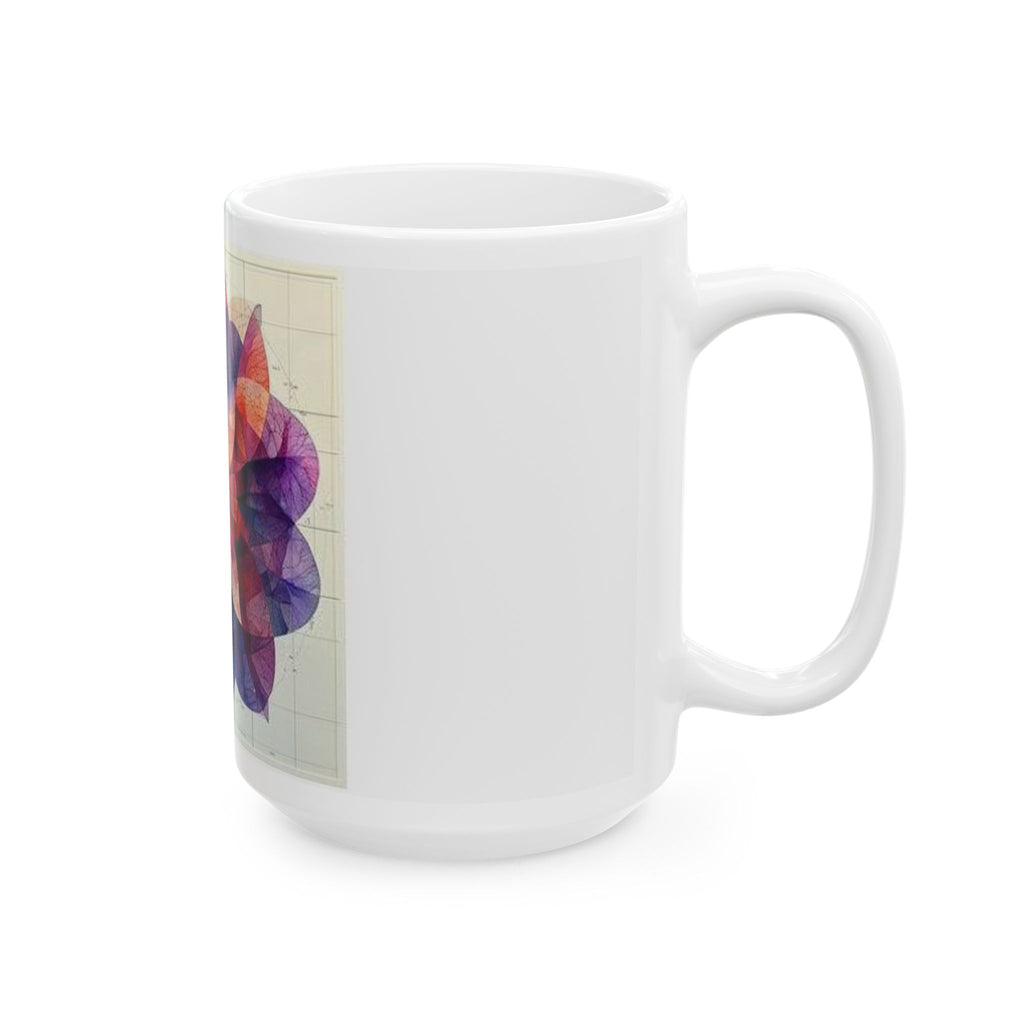 Kaleidoscopic Tissue Ribbons Mug - Histotech Art Coffee Cup