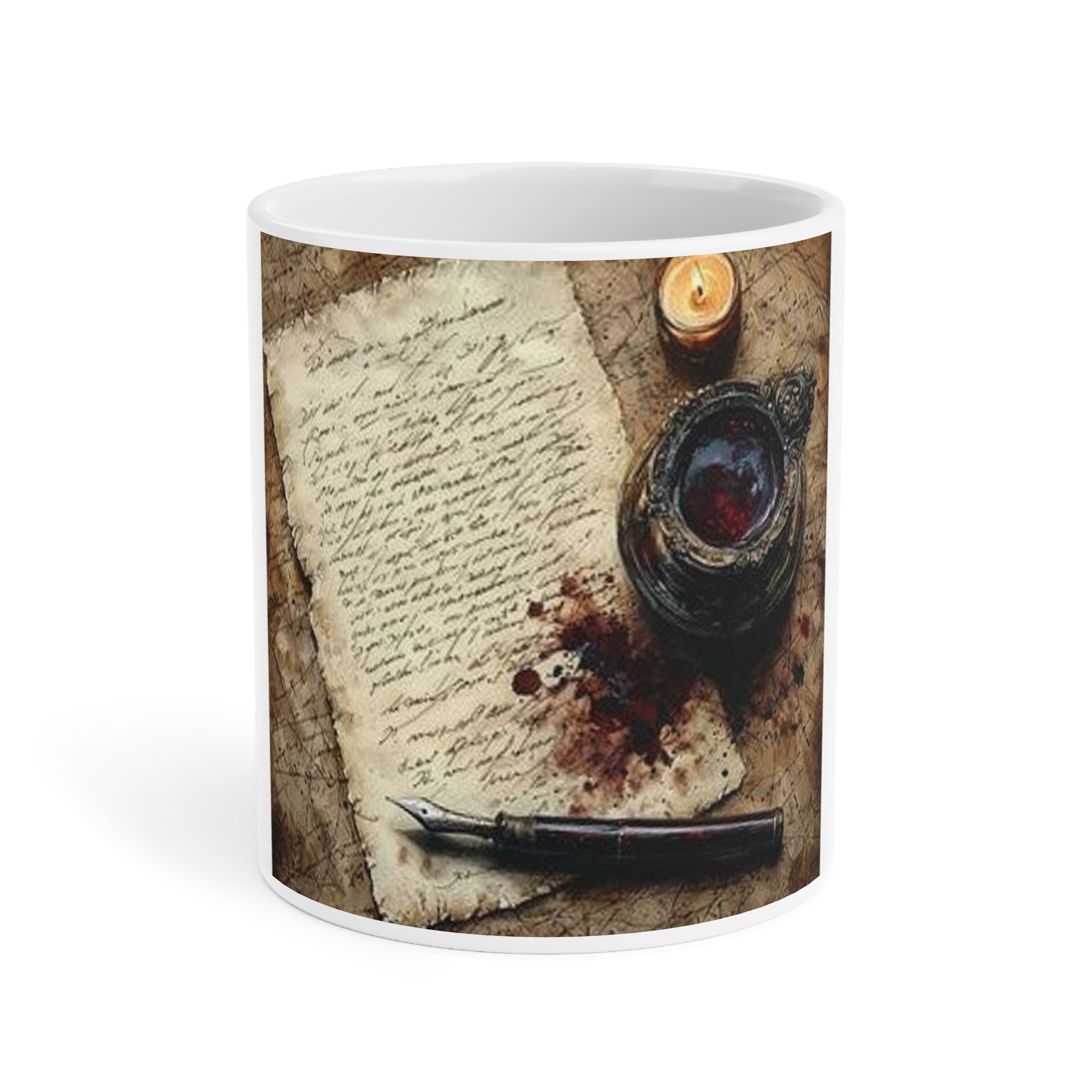 Spilled Inkwell Romance Mug — Poetcore by Canvas & Click (view 3)