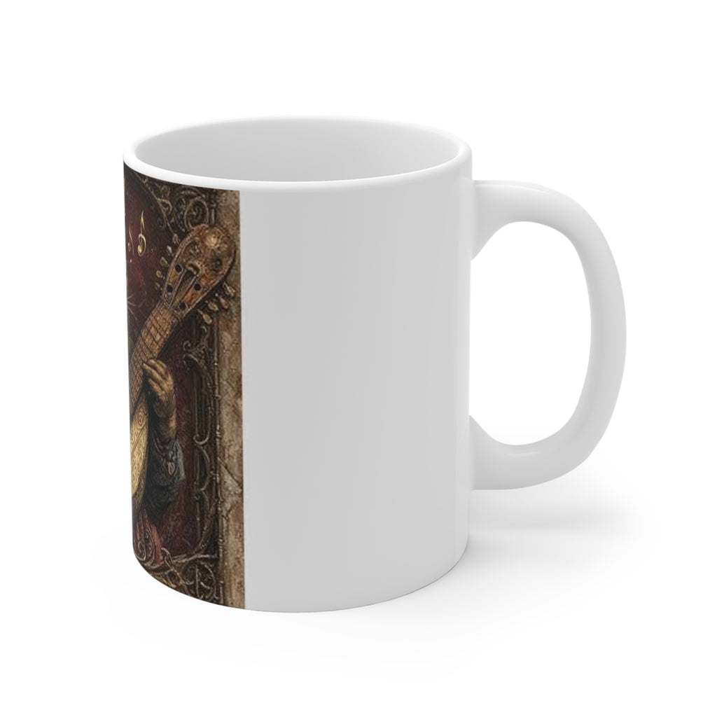 Medieval Manuscript Cat Lute Mug — Castle Culture by Canvas & Click (view 5)