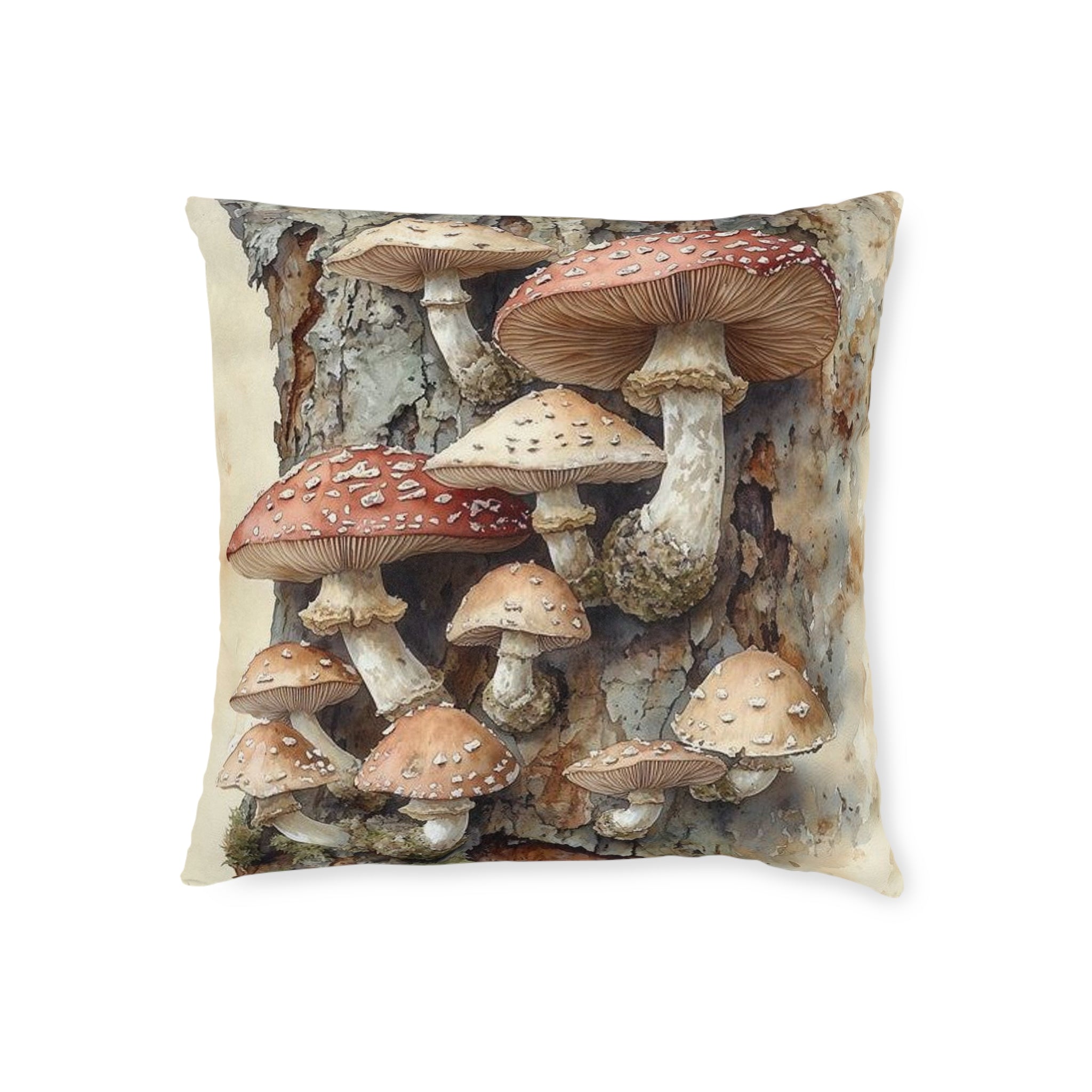 Wild Mushroom Botanical Throw Pillow — Wilderkind by Canvas & Click (view 2)