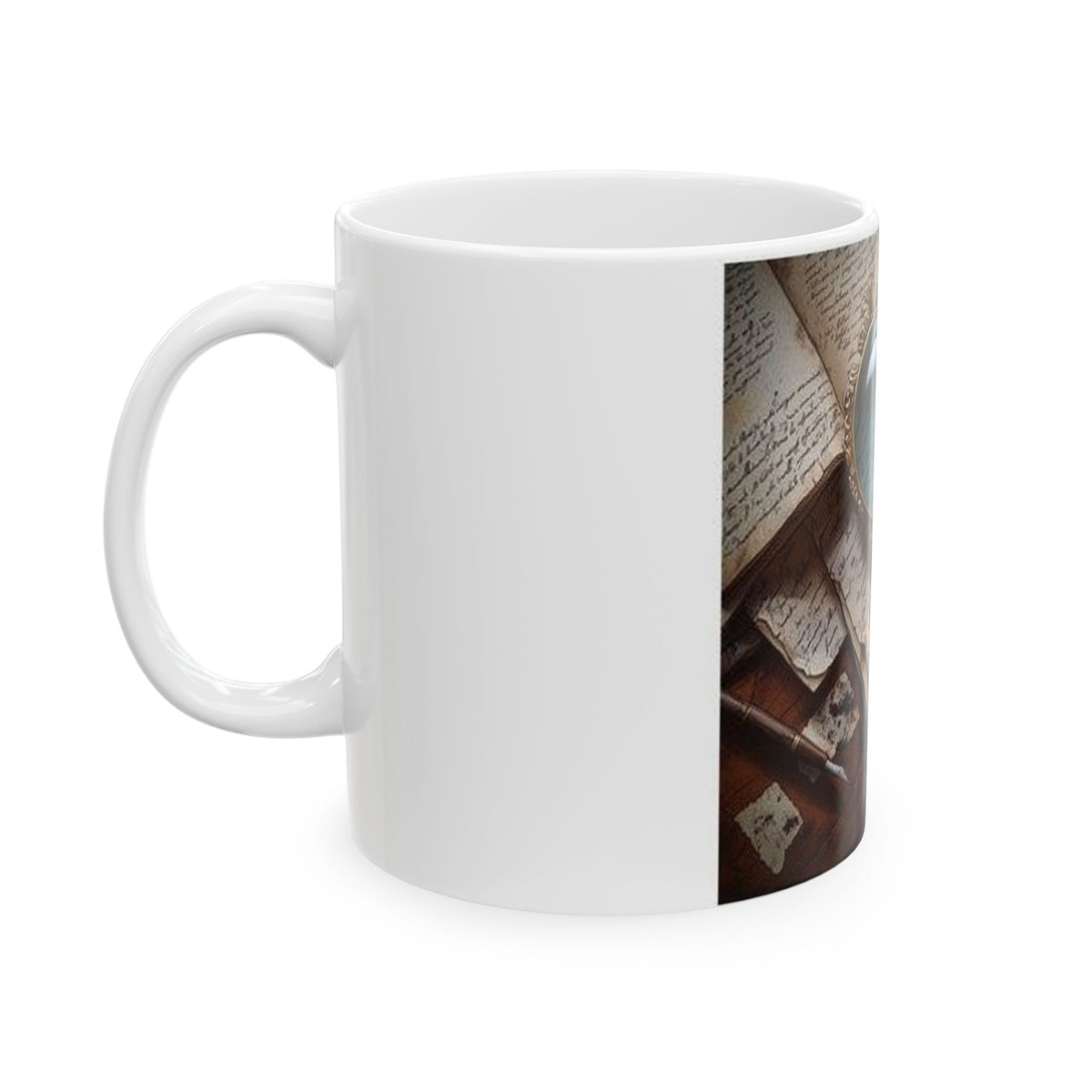 Magnifying Glass Mystery Mug - Literary Investigation Art