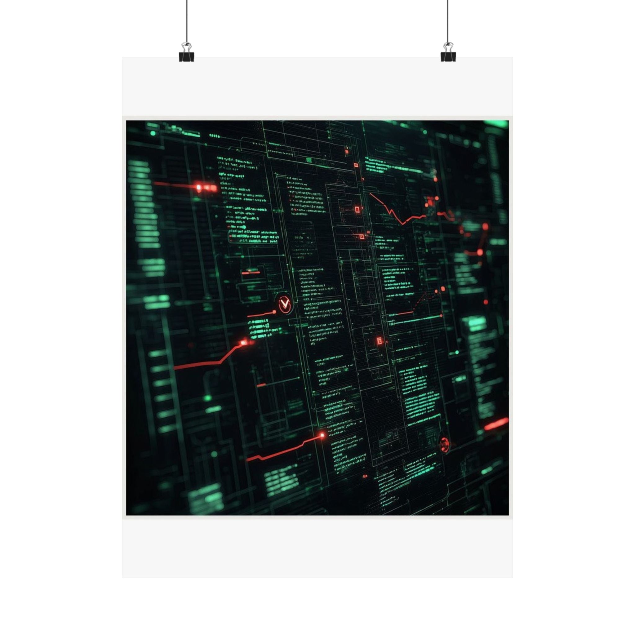 Git Blame Timeline Art Print — SRE & DevOps by Canvas & Click (view 3)