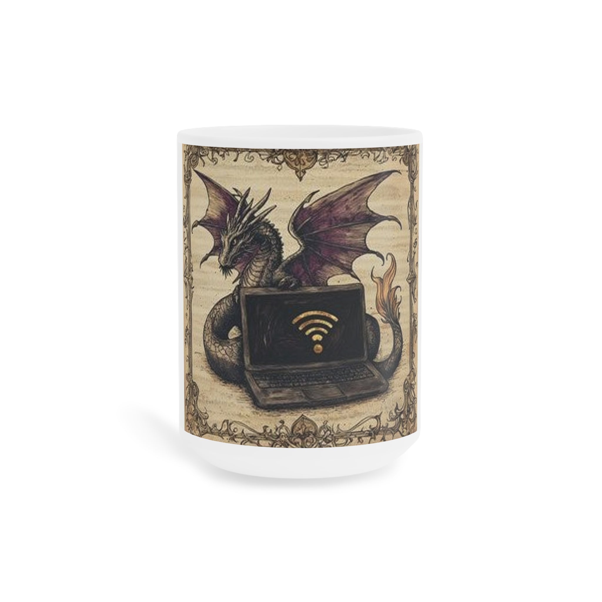 Dragon Laptop Guardian Mug — Castle Culture by Canvas & Click (view 2)