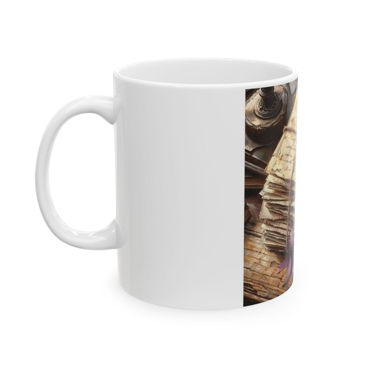 Twine-Bound Letters Mug | Vintage Literary Poetcore Dark Academia