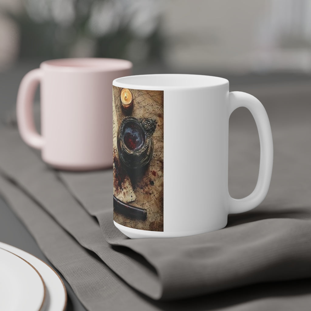 Spilled Inkwell Romance Mug, Poetcore by Canvas & Click (view 9)