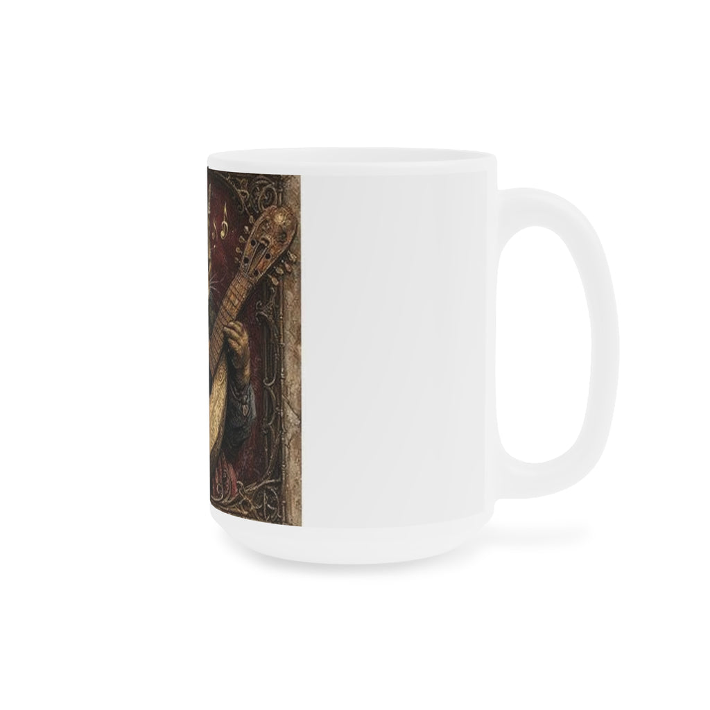 Medieval Manuscript Cat Lute Mug — Castle Culture by Canvas & Click (view 8)