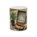 Potted Fern Writer's Desk Mug - Literary Poetcore Art