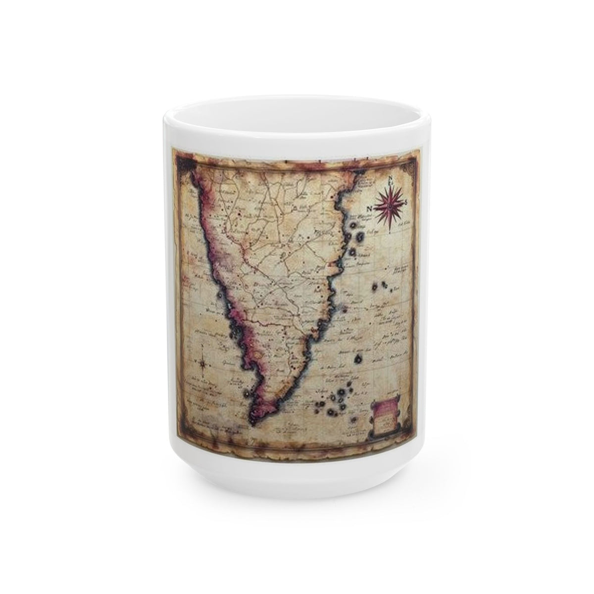 Literary Map Mug - Vintage Cartography Art | Poetcore & Snail Mail