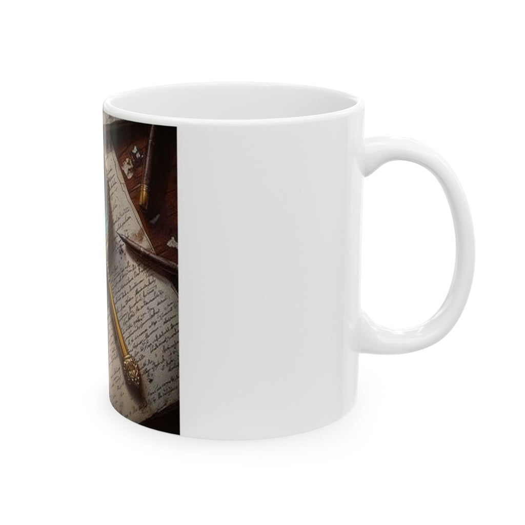 Magnifying Glass Mystery Mug - Literary Investigation Art