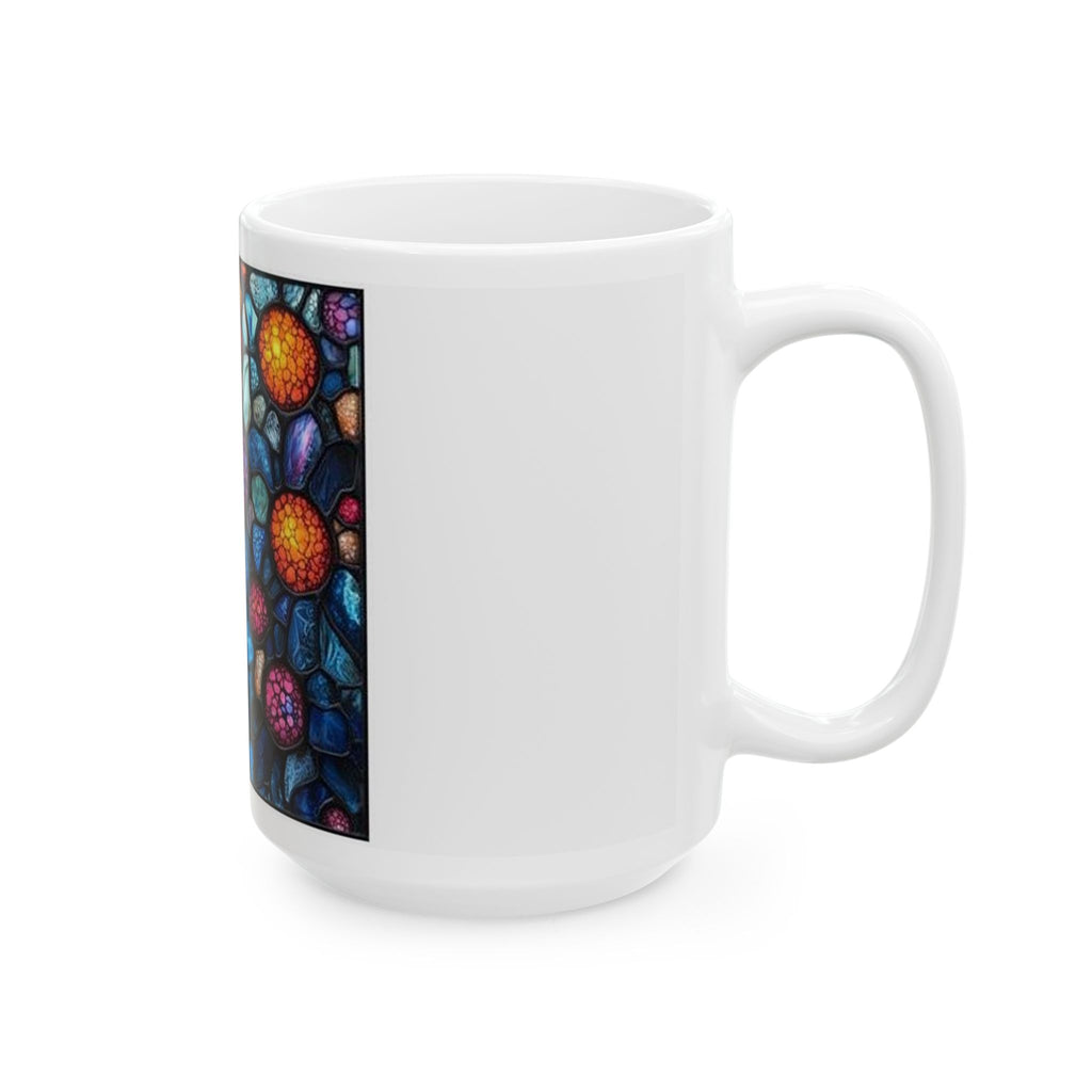 Cellular Stained Glass Mug - Histotech Laboratory Art Coffee Cup