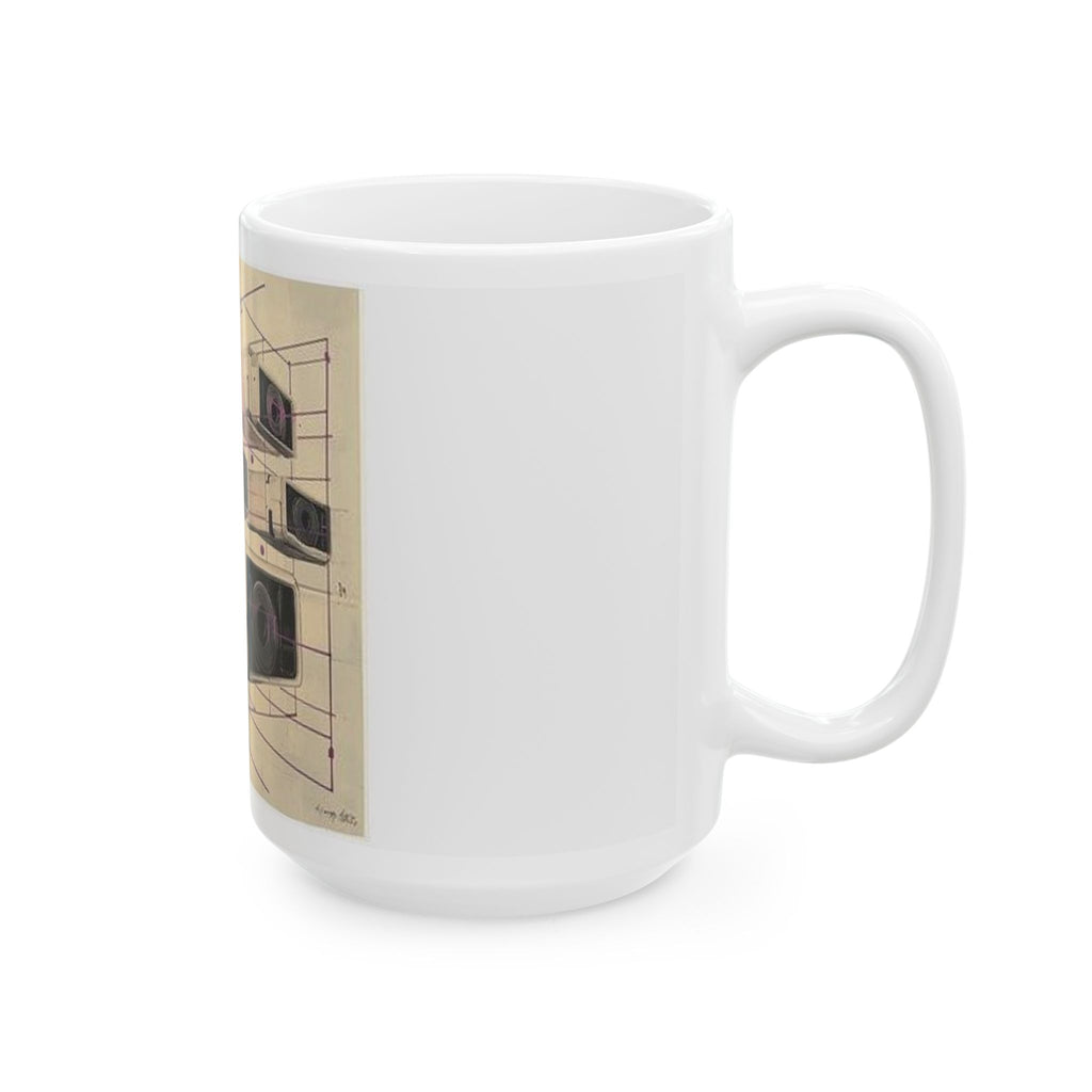 Cassette Grid Architecture Mug - Histotech Laboratory Art Design