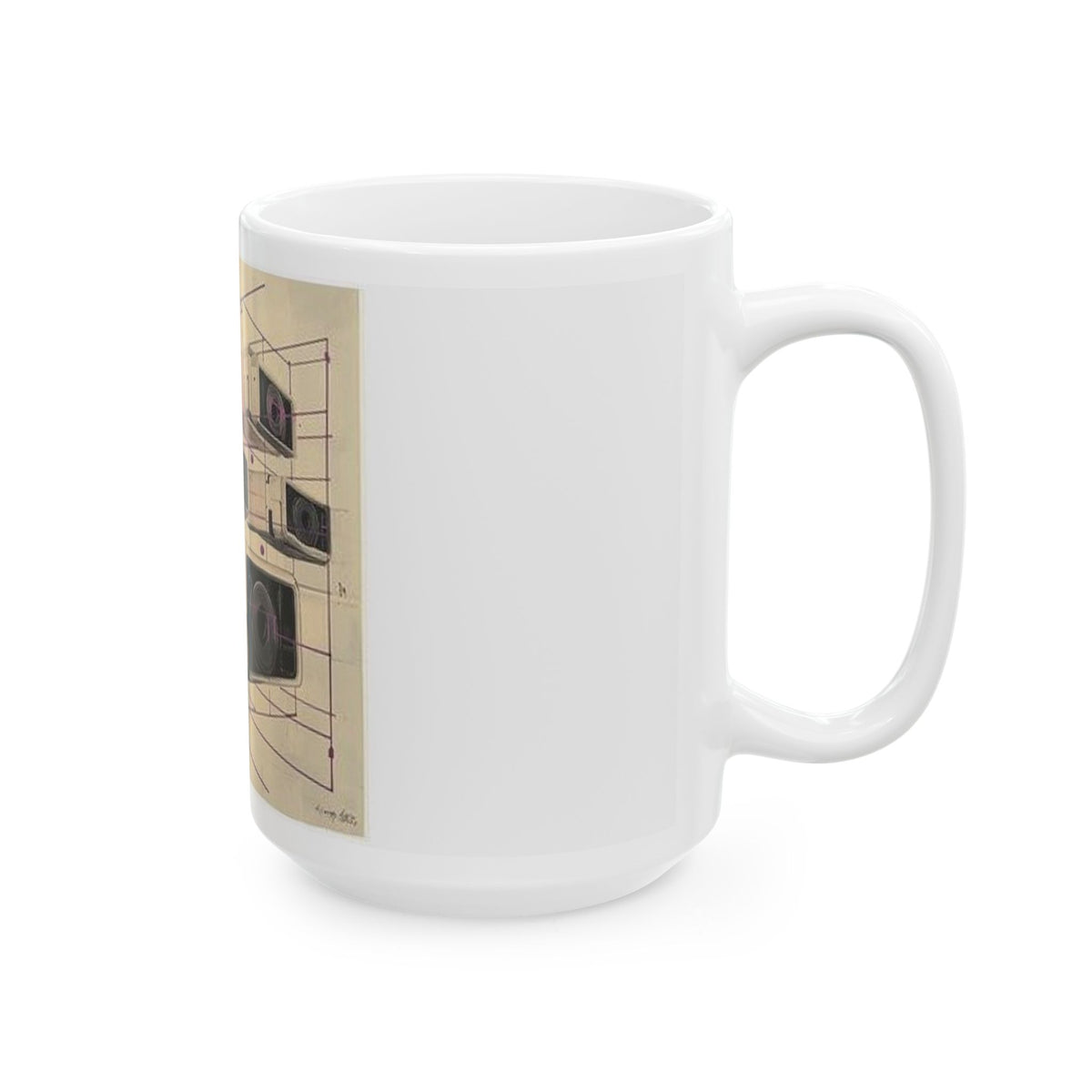 Cassette Grid Architecture Mug - Histotech Laboratory Art Design
