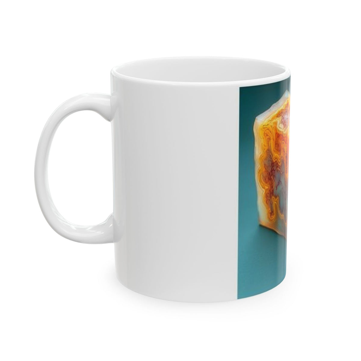 Amber Block Cross-Section Mug - Histotech Lab Art Gift