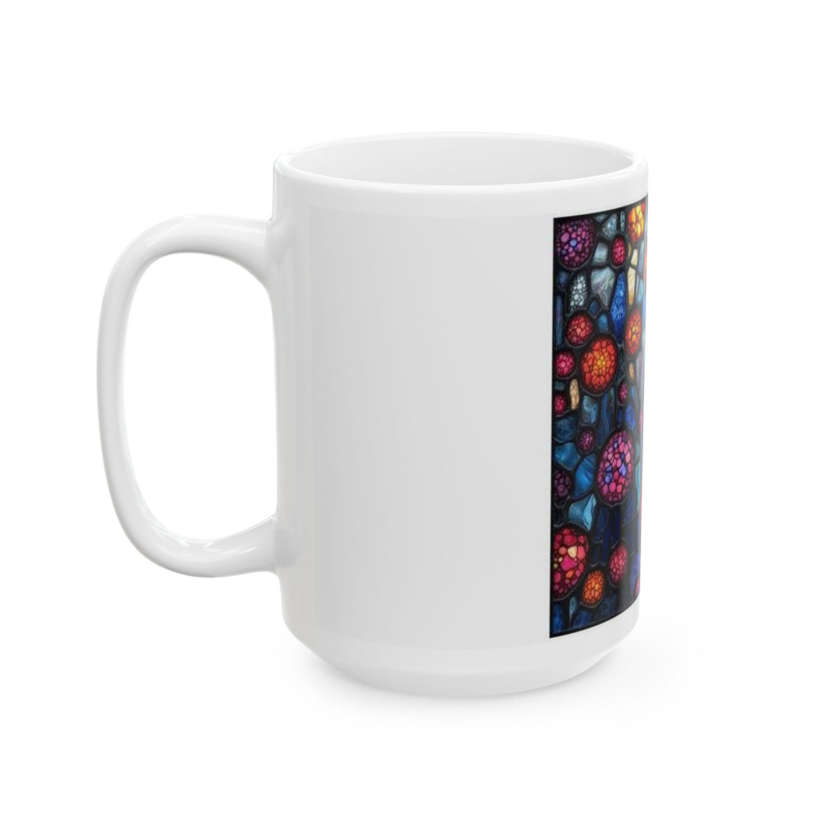 Cellular Stained Glass Mug - Histotech Laboratory Art Coffee Cup
