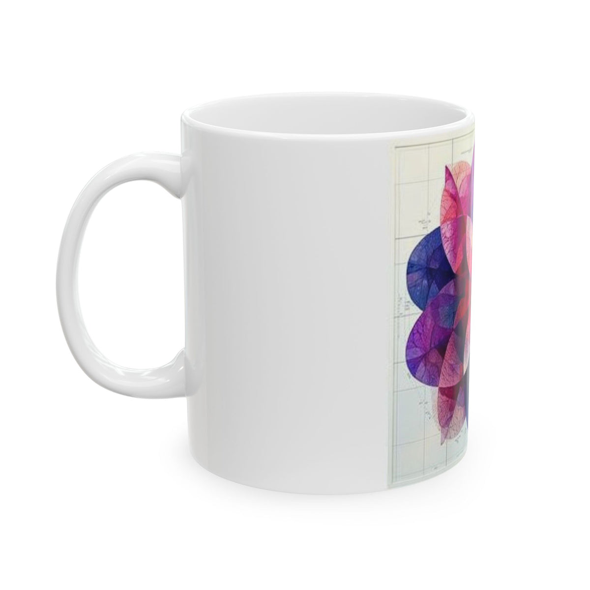 Kaleidoscopic Tissue Ribbons Mug - Histotech Art Coffee Cup