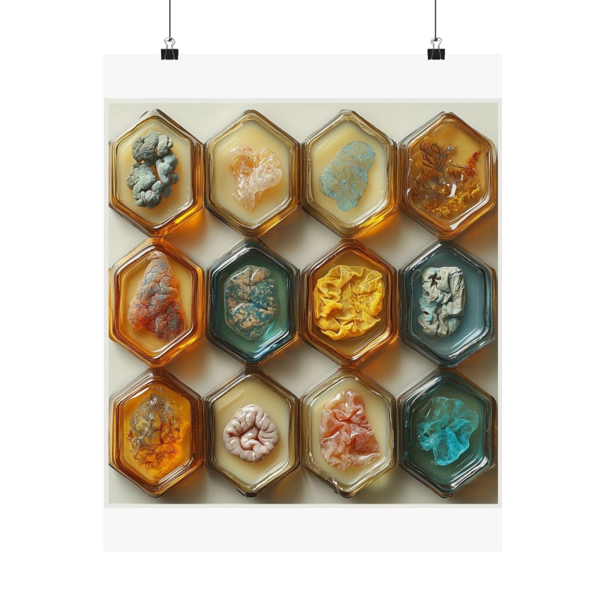 Embedding Mold Honeycomb Art Print — Histotechnology by Canvas & Click (view 2)