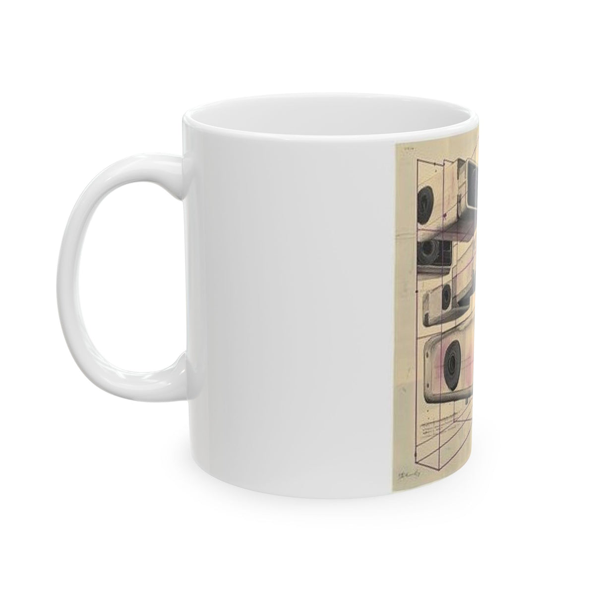 Cassette Grid Architecture Mug - Histotech Laboratory Art Design